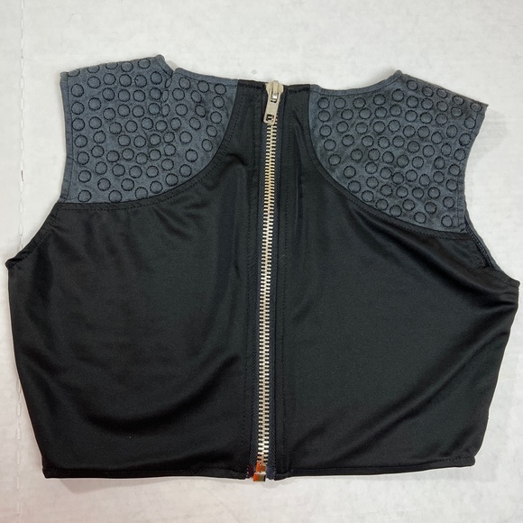 Unif Vegan Leather Cropped Top Textured Dots Black Wash Tank Revolve Grunge - Picture 3 of 14